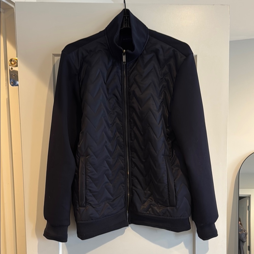 Elie Tahari Navy Quilted Jacket